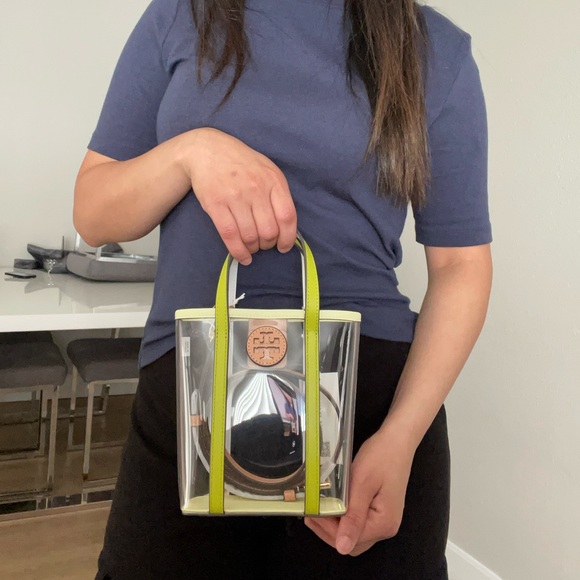 NWT tory burch Blake clear mini shopper leather crossboy shoulder bag - Picture 11 of 14